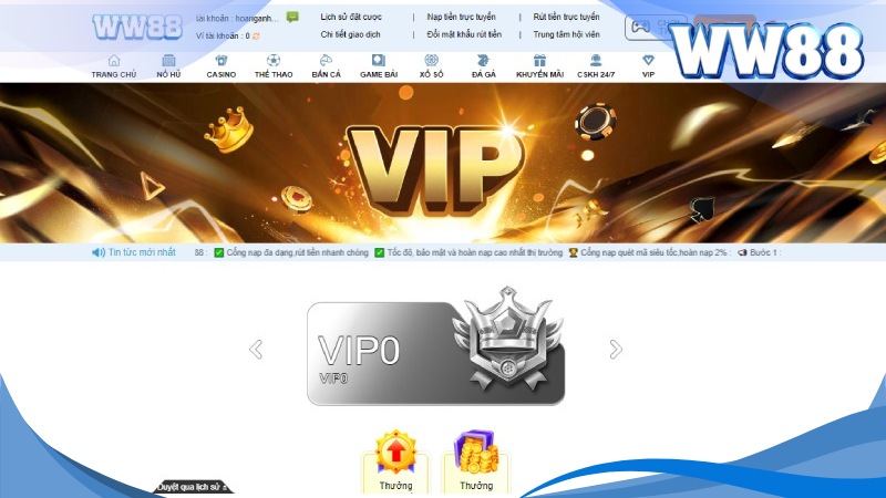 Chương trình VIP WW88 hấp dẫn